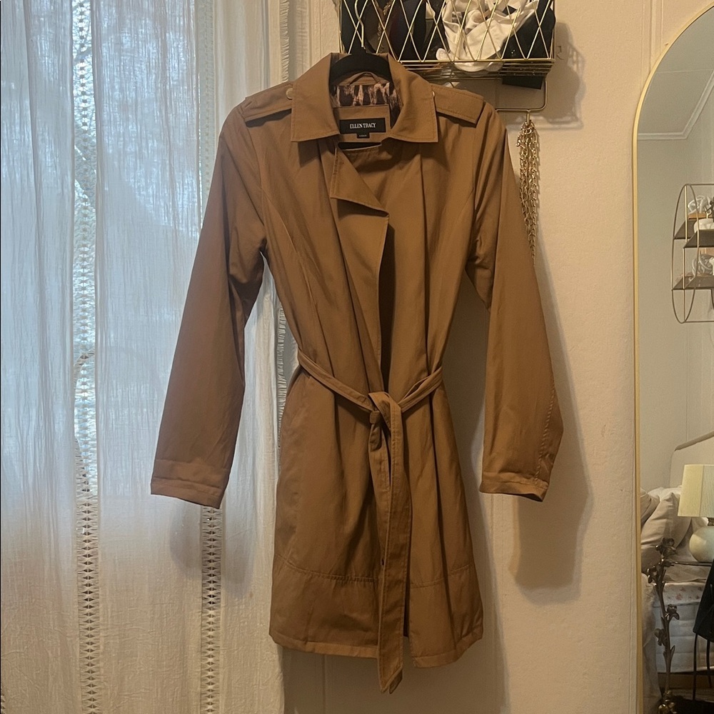 Ellen Tracy Women's Camel Trench Coat